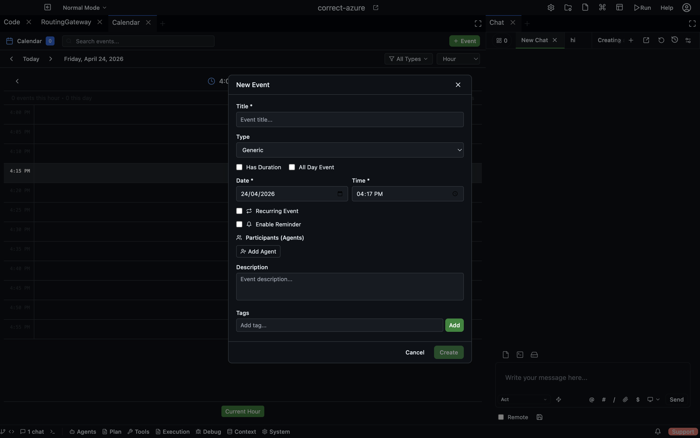 Calendar and Scheduled Events